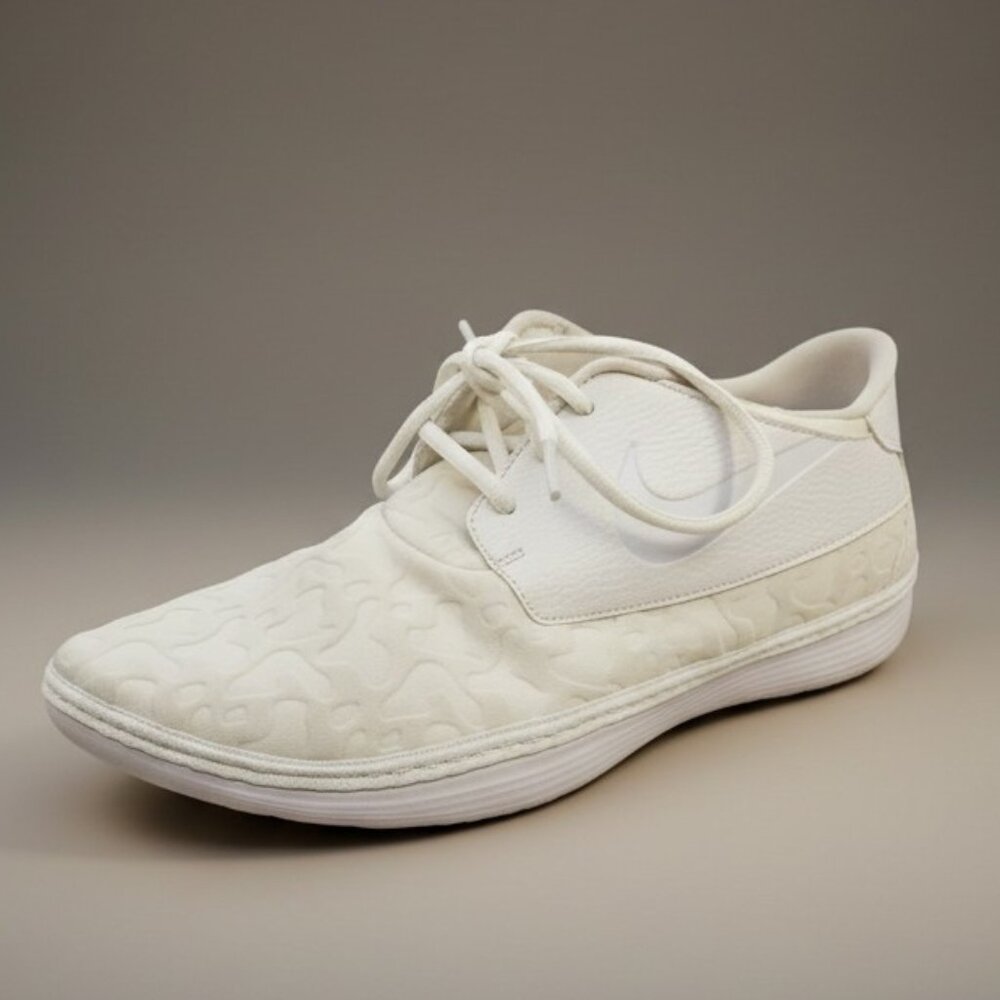 Nike‎ Solarsoft White Lightweight Lace Sneakers 728857 Men's Size 11 Shoes